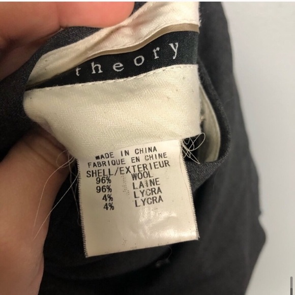 Theory Max C Tailor Gray Trouser Pant Size 4 - Picture 9 of 10
